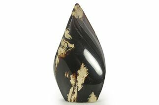 Polished Indonesian Blue Amber Flame #383348