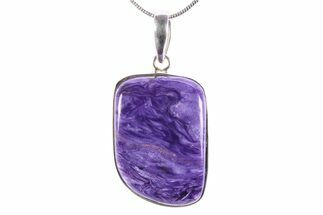 Siberian Charoite Pendant (Necklace) - Sterling Silver #382973