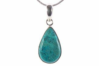 Vibrant Chrysocolla Pendant - Sterling Silver #383038