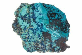 Vibrant Chrysocolla and Shattuckite Slice - Mexico #383740