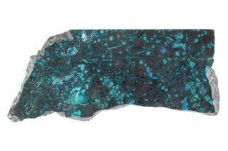 Vibrant Chrysocolla and Shattuckite Slice - Mexico #383743
