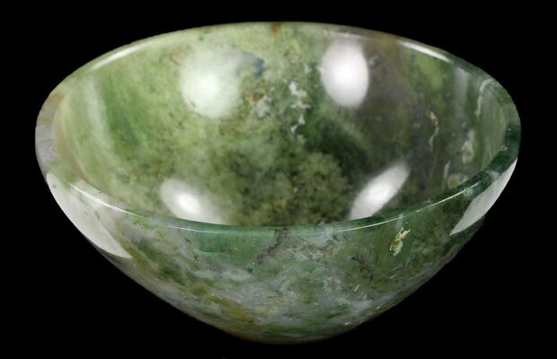 polished moss agate